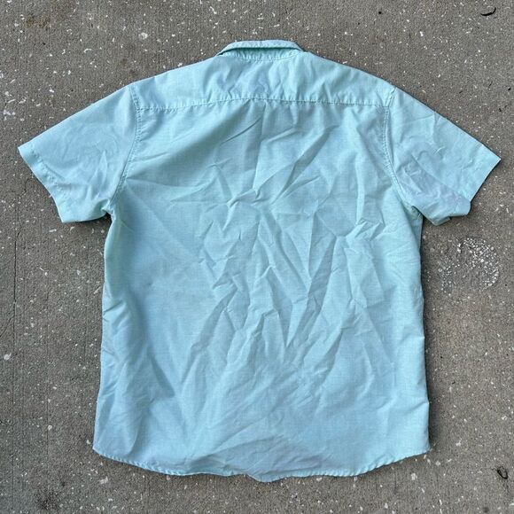 Molokai Surf Co Light Blue Short Sleeve Button Down Men’s Shirt - Picture 5 of 6